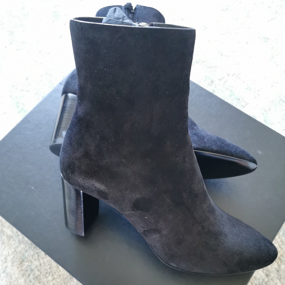 Saint Laurent LouLou 70 Ankle Boots in Black Suede